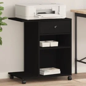 Soporte para impresora con ruedas negro 60x40x68,5 cm by vidaXL, Printer supports - Ref: Foro24-840640, Price: 60,35 €, Disco...