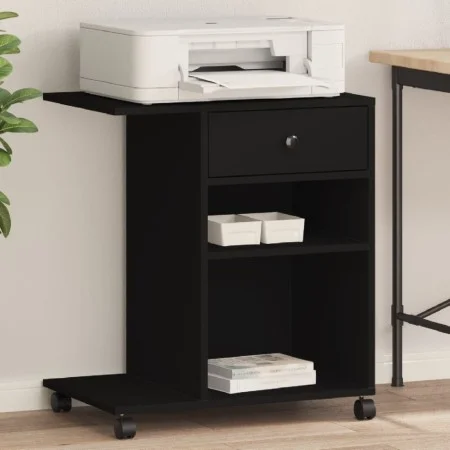 Soporte para impresora con ruedas negro 60x40x68,5 cm by vidaXL, Printer supports - Ref: Foro24-840640, Price: 60,35 €, Disco...