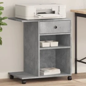 Soporte para impresora con ruedas gris hormigón 60x40x68,5 cm by vidaXL, Printer supports - Ref: Foro24-840642, Price: 59,62 ...