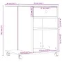 Druckerständer mit Betonrädern in Grau, 60x40x68,5 cm. von vidaXL, Drucker unterstützt - Ref: Foro24-840642, Preis: 59,62 €, ...