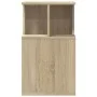 Mesa auxiliar madera de ingeniería roble Sonoma 35x35x60 cm de vidaXL, Mesas de centro - Ref: Foro24-840739, Precio: 48,52 €,...