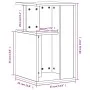 Mesa auxiliar madera de ingeniería roble Sonoma 35x35x60 cm de vidaXL, Mesas de centro - Ref: Foro24-840739, Precio: 48,52 €,...