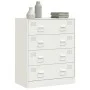 Aparador de acero blanco 67x39x83 cm by vidaXL, Sideboards - Ref: Foro24-841684, Price: 138,27 €, Discount: %
