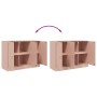 Aparador de acero rosa 99x39x73 cm de vidaXL, Aparadores - Ref: Foro24-841722, Precio: 172,63 €, Descuento: %
