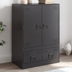 Schwarzer Stahlschrank 67x39x95 cm von vidaXL, Sideboards - Ref: Foro24-841805, Preis: 147,17 €, Rabatt: %