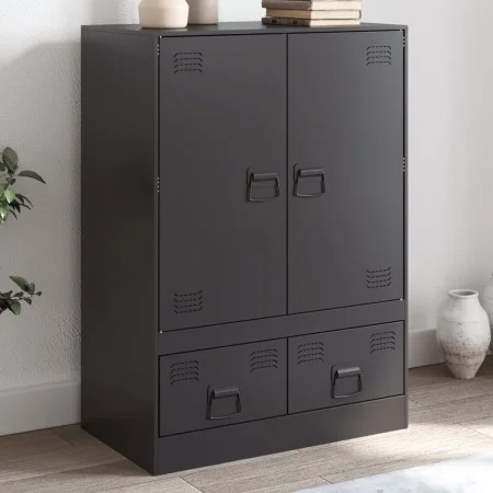 Aparador de acero negro 67x39x95 cm by vidaXL, Sideboards - Ref: Foro24-841805, Price: 148,83 €, Discount: %