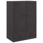 Aparador de acero negro 67x39x95 cm de vidaXL, Aparadores - Ref: Foro24-841805, Precio: 163,58 €, Descuento: %