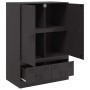 Aparador de acero negro 67x39x95 cm de vidaXL, Aparadores - Ref: Foro24-841805, Precio: 163,58 €, Descuento: %