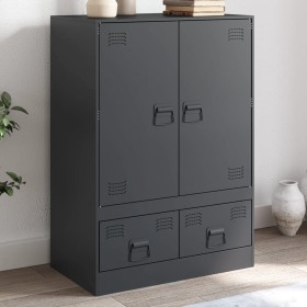 Anrichte aus anthrazitgrauem Stahl 67x39x95 cm von vidaXL, Sideboards - Ref: Foro24-841807, Preis: 160,60 €, Rabatt: %