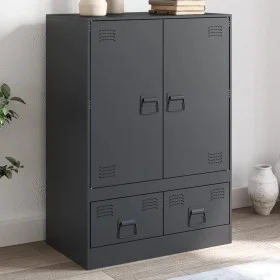 Anrichte aus anthrazitgrauem Stahl 67x39x95 cm von vidaXL, Sideboards - Ref: Foro24-841807, Preis: 158,70 €, Rabatt: %