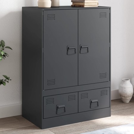 Aparador de acero gris antracita 67x39x95 cm de vidaXL, Aparadores - Ref: Foro24-841807, Precio: 160,53 €, Descuento: %