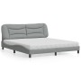Bed with light gray fabric mattress 180x200 cm by vidaXL, Beds and slatted bases - Ref: Foro24-3208548, Price: 442,15 €, Disc...