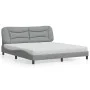 Bed with light gray fabric mattress 180x200 cm by vidaXL, Beds and slatted bases - Ref: Foro24-3208548, Price: 435,18 €, Disc...