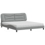 Bed with light gray fabric mattress 180x200 cm by vidaXL, Beds and slatted bases - Ref: Foro24-3208548, Price: 442,15 €, Disc...