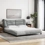 Bed with light gray fabric mattress 180x200 cm by vidaXL, Beds and slatted bases - Ref: Foro24-3208548, Price: 435,18 €, Disc...