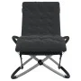 Tumbona geométrica con cojín acero negro y gris de vidaXL, Tumbonas - Ref: Foro24-3213545, Precio: 139,72 €, Descuento: %