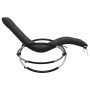 Tumbona geométrica con cojín acero negro y gris by vidaXL, Loungers - Ref: Foro24-3213545, Price: 154,11 €, Discount: %