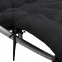 Tumbona geométrica con cojín acero negro y gris de vidaXL, Tumbonas - Ref: Foro24-3213545, Precio: 139,72 €, Descuento: %