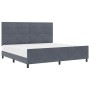 Estructura de cama Gris oscuro 200 x 200 cm Terciopelo