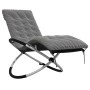 Tumbona geométrica con cojín acero negro y gris by vidaXL, Loungers - Ref: Foro24-3213547, Price: 156,32 €, Discount: %