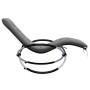Tumbona geométrica con cojín acero negro y gris by vidaXL, Loungers - Ref: Foro24-3213547, Price: 156,32 €, Discount: %