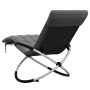 Tumbona geométrica con cojín acero negro y gris by vidaXL, Loungers - Ref: Foro24-3213547, Price: 156,32 €, Discount: %