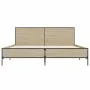 Estructura cama madera ingeniería metal roble Sonoma 140x200 cm de vidaXL, Camas y somieres - Ref: Foro24-3279998, Precio: 14...