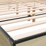 Sonoma oak metal engineered wood bed frame 120x200 cm by vidaXL, Beds and slatted bases - Ref: Foro24-3279993, Price: 142,55 ...