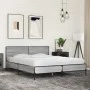 Sonoma-graues Metall-Holzwerkstoff-Bettgestell, 150 x 200 cm von vidaXL, Betten und Lattenroste - Ref: Foro24-3280005, Preis:...