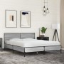 Sonoma gray metal engineered wood bed frame 150x200 cm by vidaXL, Beds and slatted bases - Ref: Foro24-3280005, Price: 159,16...