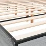 Sonoma-graues Metall-Holzwerkstoff-Bettgestell, 150 x 200 cm von vidaXL, Betten und Lattenroste - Ref: Foro24-3280005, Preis:...
