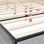 Sonoma gray metal engineered wood bed frame 150x200 cm by vidaXL, Beds and slatted bases - Ref: Foro24-3280005, Price: 159,16...