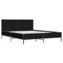 Bettgestell aus Holzwerkstoff und schwarzem Metall, 160 x 200 cm von vidaXL, Betten und Lattenroste - Ref: Foro24-3280007, Pr...