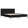 Engineered wood and black metal bed frame 160x200cm by vidaXL, Beds and slatted bases - Ref: Foro24-3280007, Price: 161,55 €,...