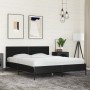 Engineered wood and black metal bed frame 160x200cm by vidaXL, Beds and slatted bases - Ref: Foro24-3280007, Price: 161,55 €,...