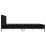 Bettgestell aus Holzwerkstoff und schwarzem Metall, 160 x 200 cm von vidaXL, Betten und Lattenroste - Ref: Foro24-3280007, Pr...
