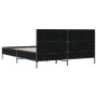 Engineered wood and black metal bed frame 160x200cm by vidaXL, Beds and slatted bases - Ref: Foro24-3280007, Price: 161,55 €,...