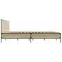 Estructura cama madera ingeniería metal roble Sonoma 200x200 cm de vidaXL, Camas y somieres - Ref: Foro24-3280018, Precio: 16...