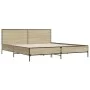 Sonoma oak metal engineered wood bed frame 180x200 cm by vidaXL, Beds and slatted bases - Ref: Foro24-3280013, Price: 159,44 ...