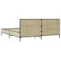 Sonoma oak metal engineered wood bed frame 180x200 cm by vidaXL, Beds and slatted bases - Ref: Foro24-3280013, Price: 159,44 ...