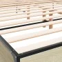 Sonoma oak metal engineered wood bed frame 180x200 cm by vidaXL, Beds and slatted bases - Ref: Foro24-3280013, Price: 159,44 ...