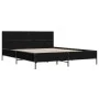 Engineered wood and black metal bed frame 140x190cm by vidaXL, Beds and slatted bases - Ref: Foro24-3280032, Price: 151,99 €,...