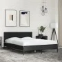 Engineered wood and black metal bed frame 140x190cm by vidaXL, Beds and slatted bases - Ref: Foro24-3280032, Price: 151,99 €,...