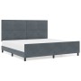 Estructura de cama Gris oscuro 200 x 200 cm Terciopelo