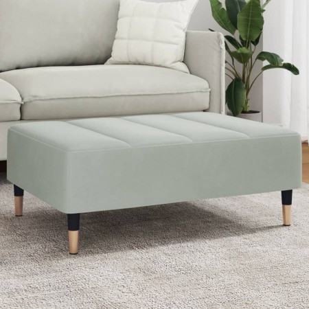 Reposapiés de terciopelo gris claro 77x55x31 cm by vidaXL, Ottomans - Ref: Foro24-4007393, Price: 74,86 €, Discount: %