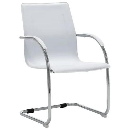 Silla de oficina voladiza de cuero sintético blanco von vidaXL, Bürostühle - Ref: Foro24-289359, Preis: 107,15 €, Rabatt: %