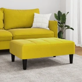 Reposapiés de terciopelo amarillo 77x55x31 cm by vidaXL, Ottomans - Ref: Foro24-4007370, Price: 68,53 €, Discount: %