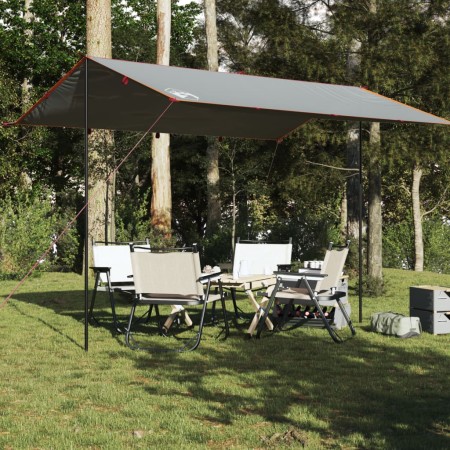 Wasserdichte Campingplane in Grau und Orange, 400x294 cm. von vidaXL, Zelte - Ref: Foro24-94663, Preis: 35,85 €, Rabatt: %