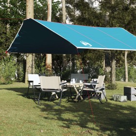 Lona de camping impermeable azul 420x440 cm