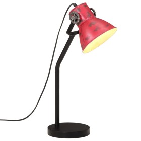 Lámpara de escritorio rojo desgastado 25 W E27 17x17x60 cm